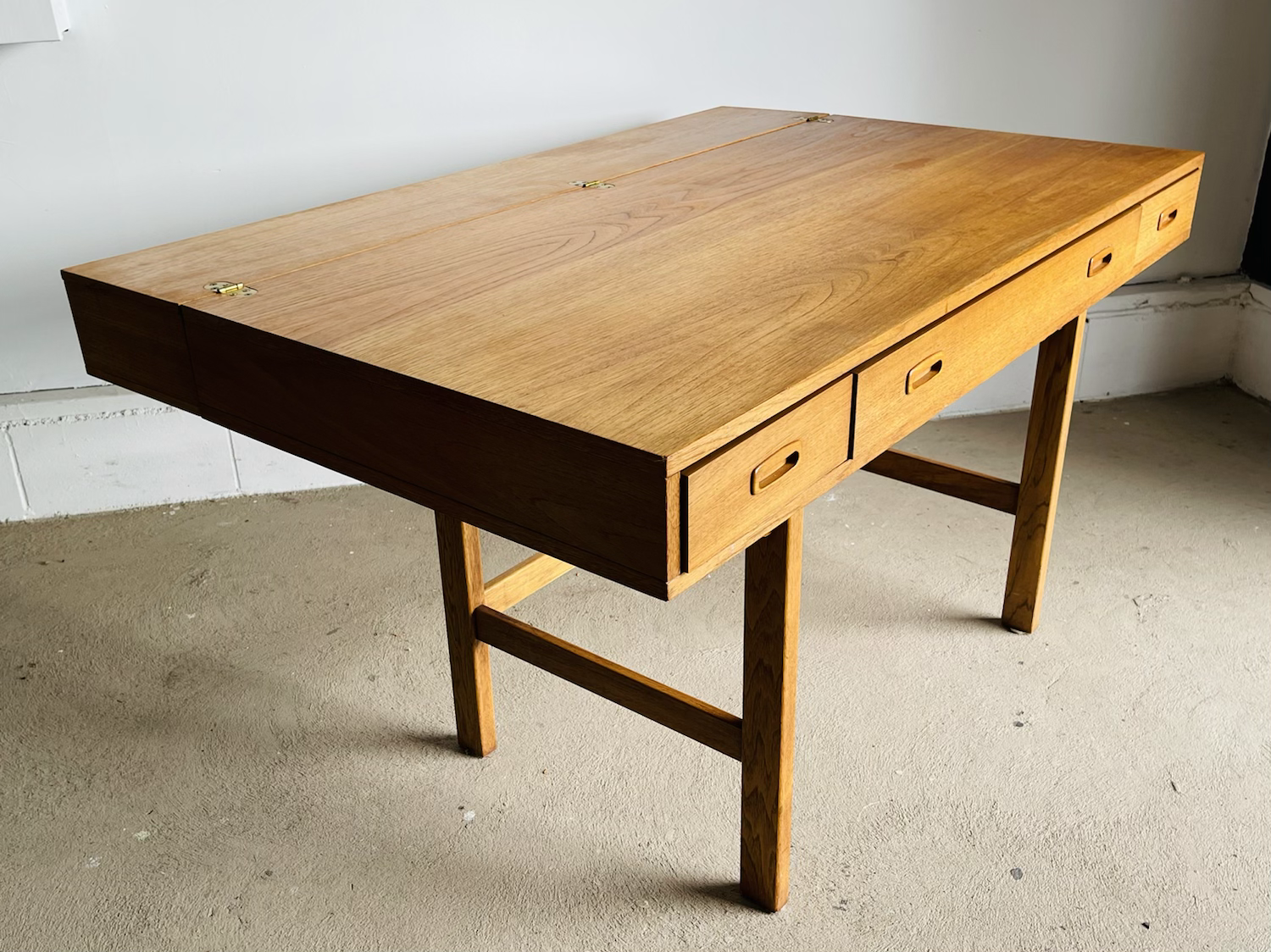 Danish Modern Teak Flip Top Desk by Peter Lovig Nielsen image 9