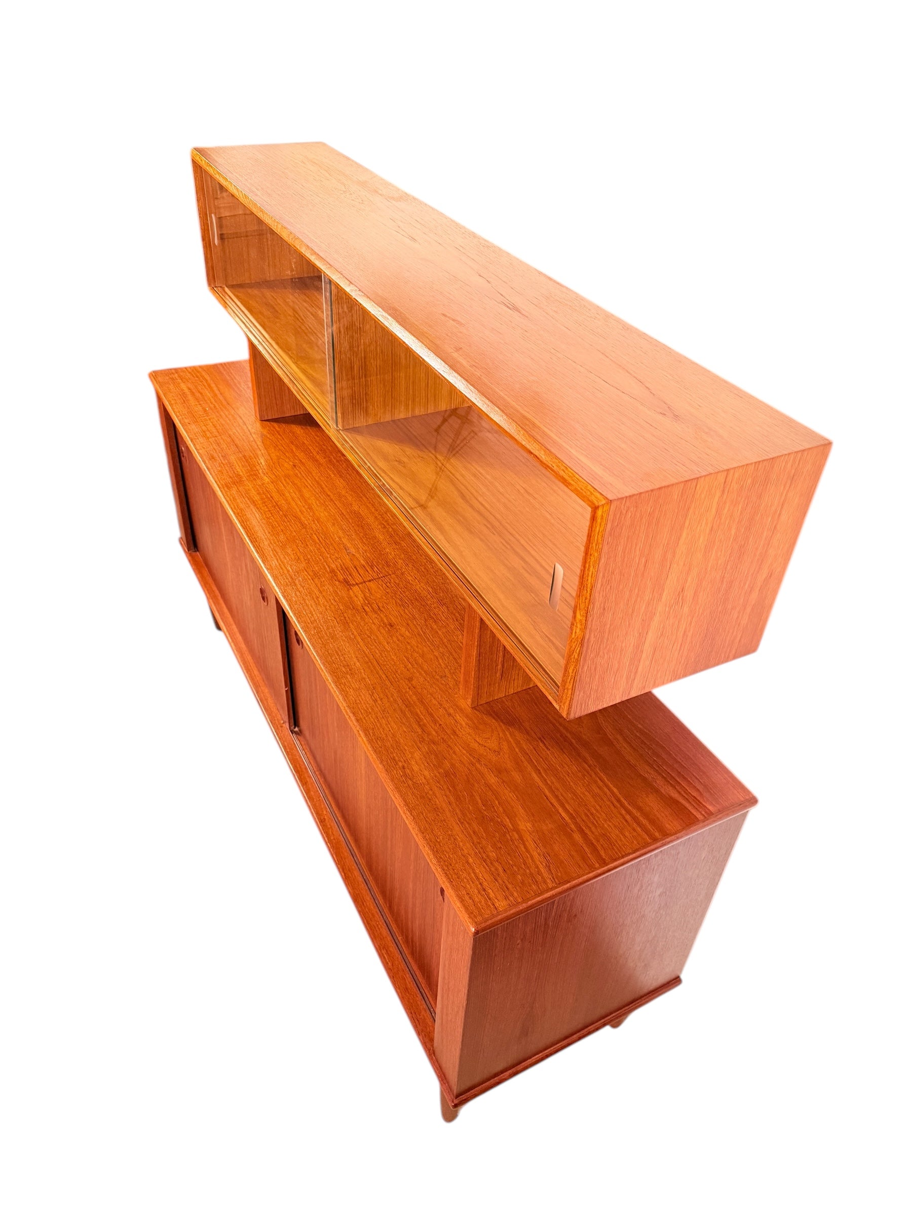 Mid-Century Modern Teak Sideboard + Hutch by R. Huber – 1960s image 11