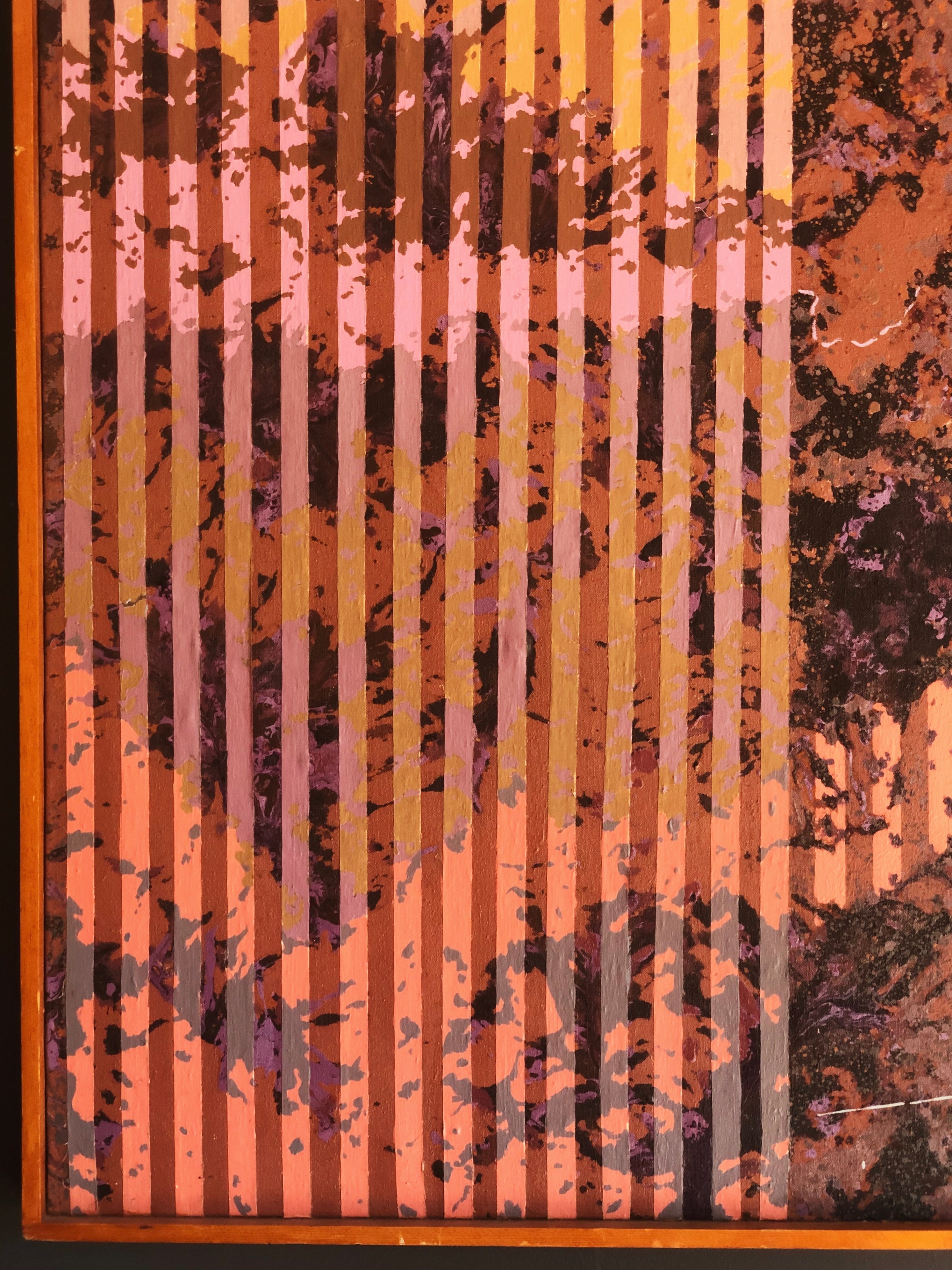 1976 Acrylic On Canvas By Carl Caivano, Space Scape Scanned image 5