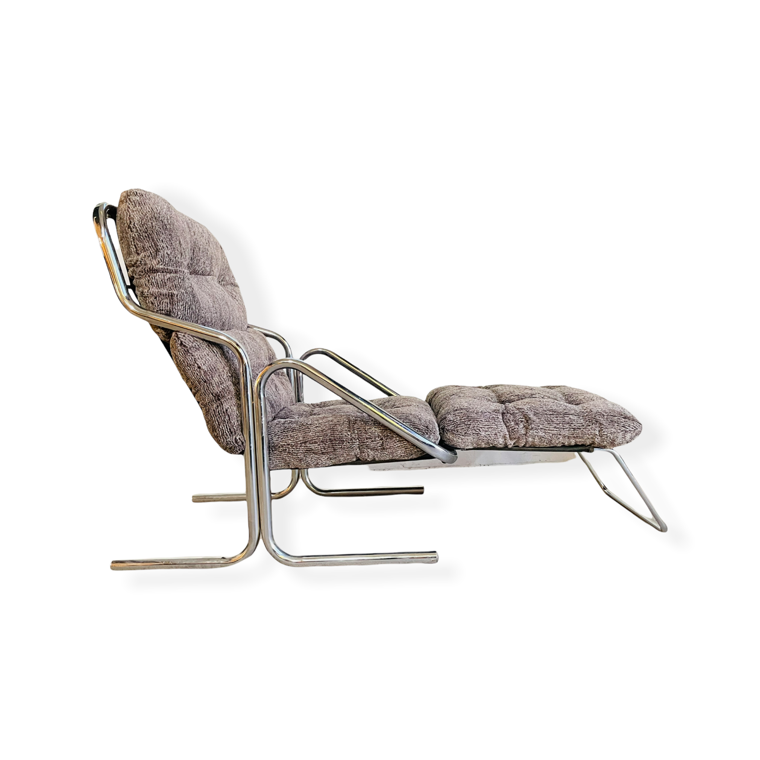 Mid-Century Modern Chrome Chase Lounge Chair  by Jerry Johnson for Landes image 2