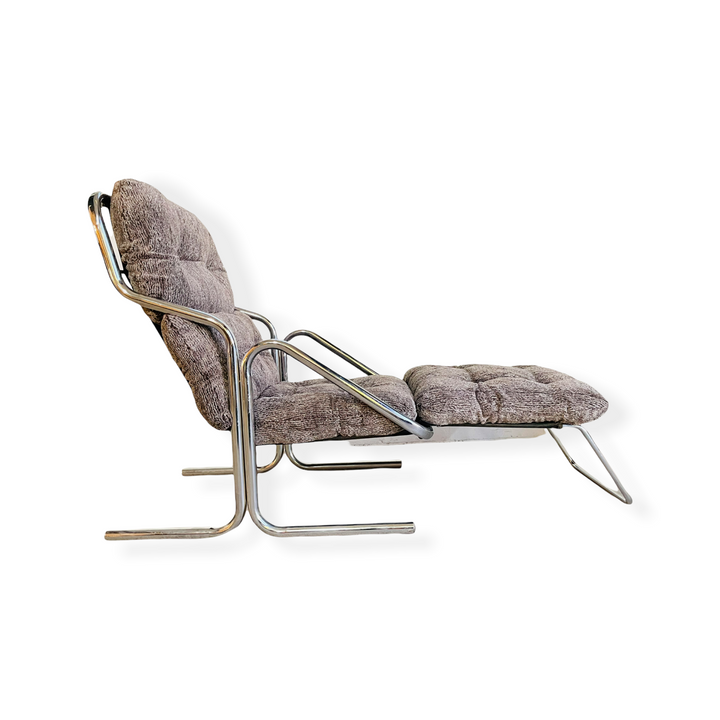 Mid-Century Modern Chrome Chase Lounge Chair  by Jerry Johnson for Landes image 2