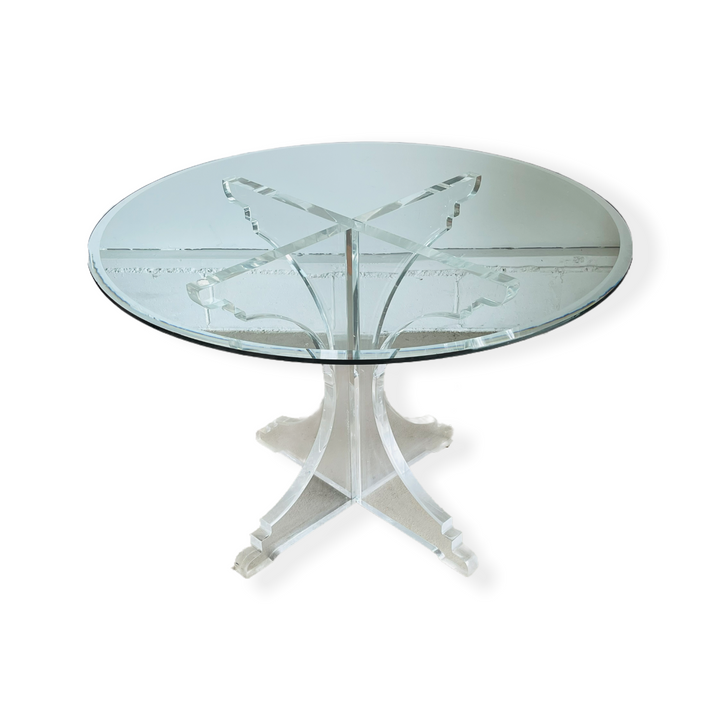 Mid-Century Modern Round Lucite Dining Table image 0