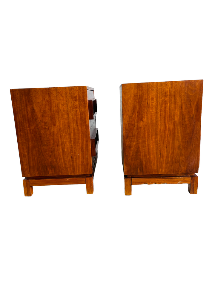 Pair of Mid-Century Modern Walnut Nightstands  image 10