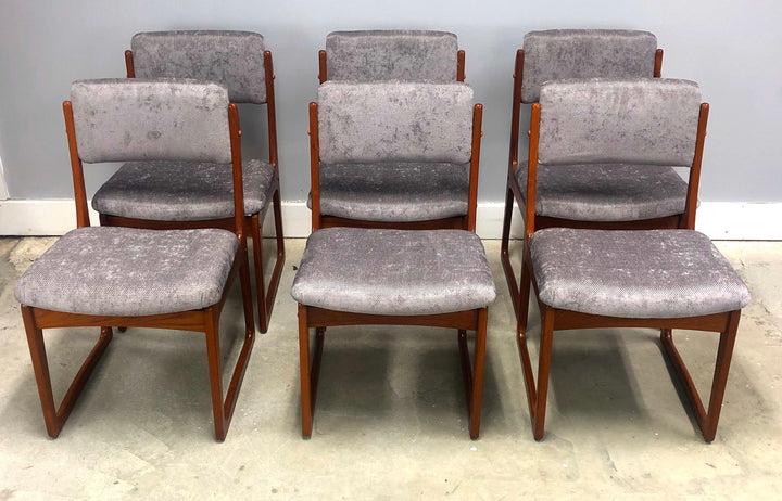 Set of 6 Danish Modern Sculptured Teak Dining Chairs image 11