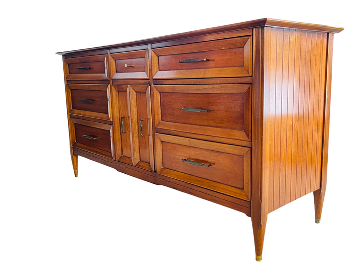 Mid-Century Modern Walnut Lowboy Dresser / Credenza by Permacraft image 7