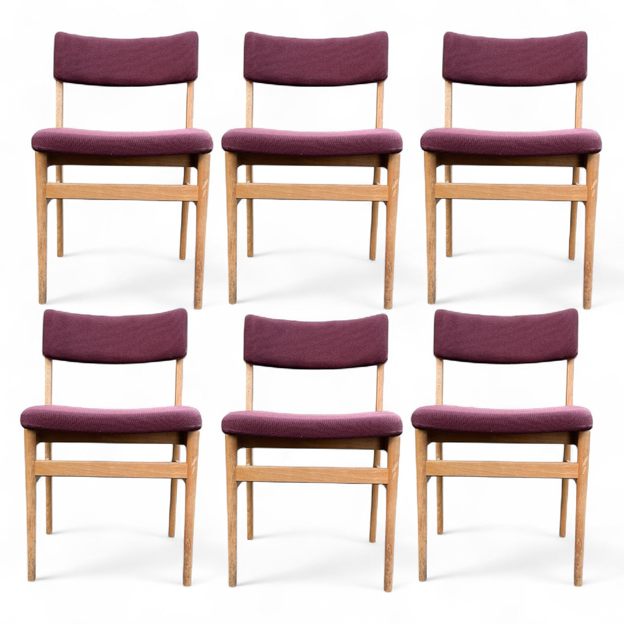 Set of Six Dining Chairs by Vestervig Eriksen for Brdr. Tromborg, Denmark, 1970s image 1