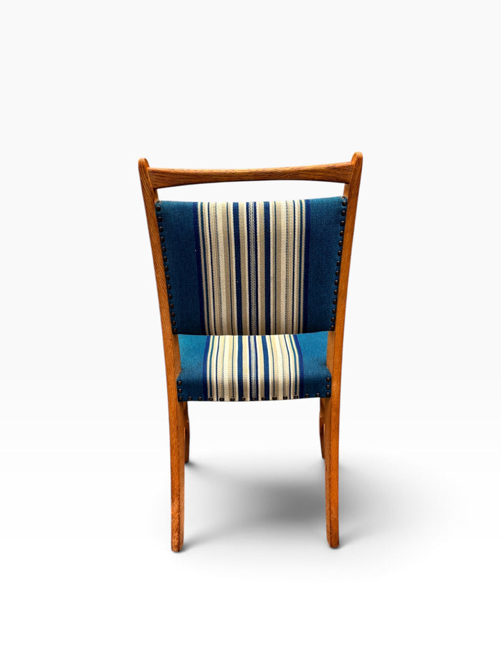 Oak dining chair, front view