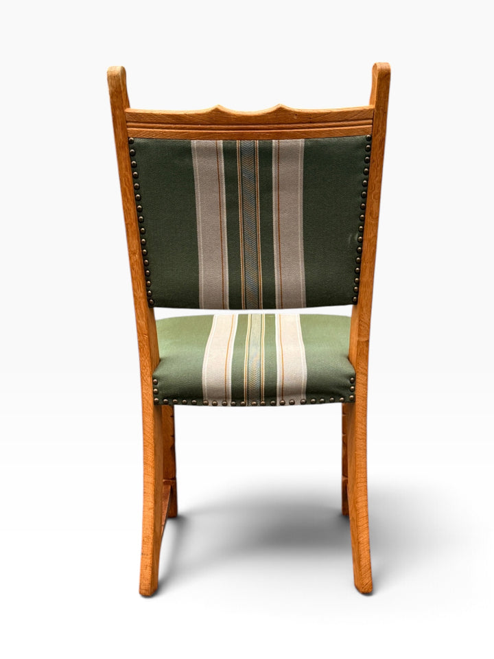 Oak dining chair, back view