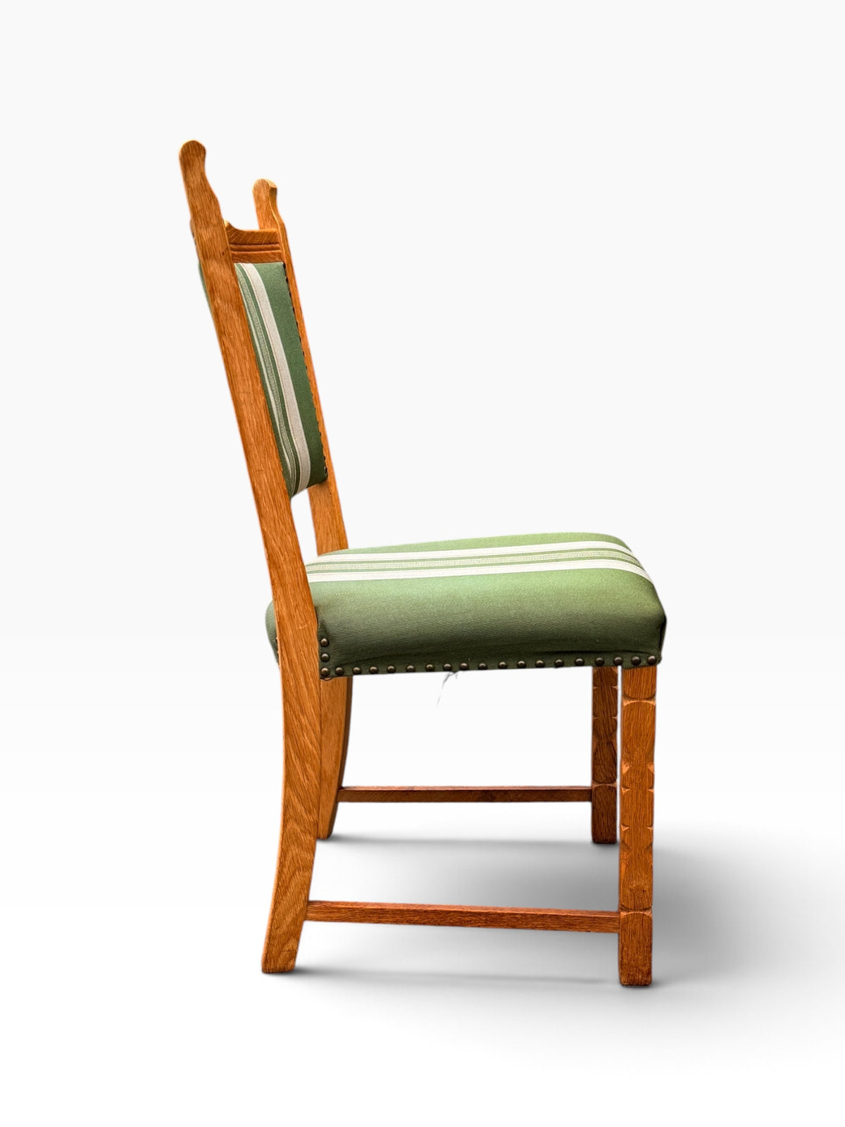 Oak dining chair, rear side view