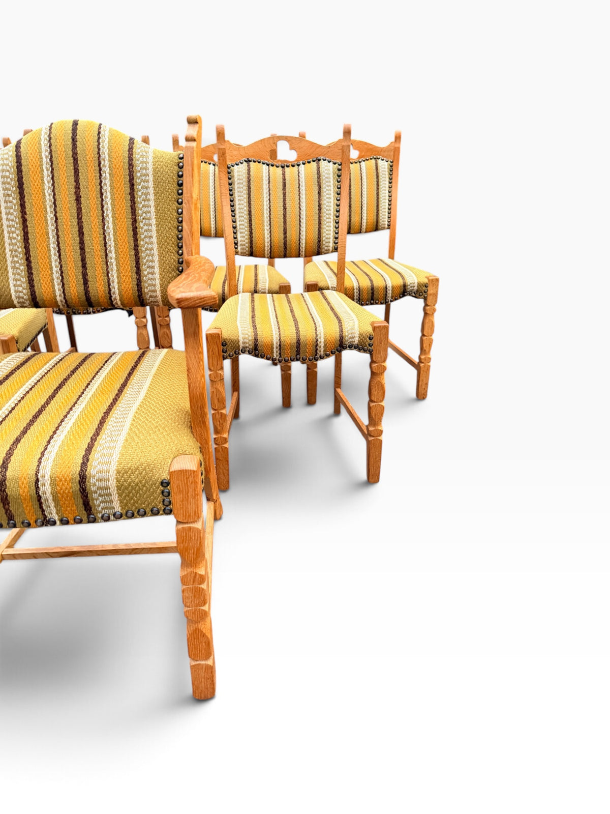 Captain's chair and side chairs, opposite close group view