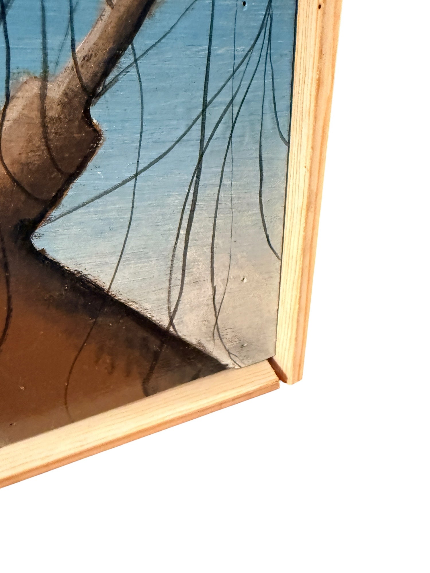Joshua Dietz whale painting — frame edge detail