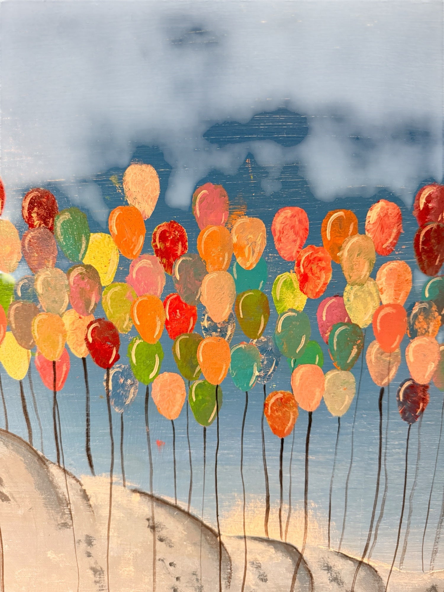 Joshua Dietz whale painting — close-up balloon detail