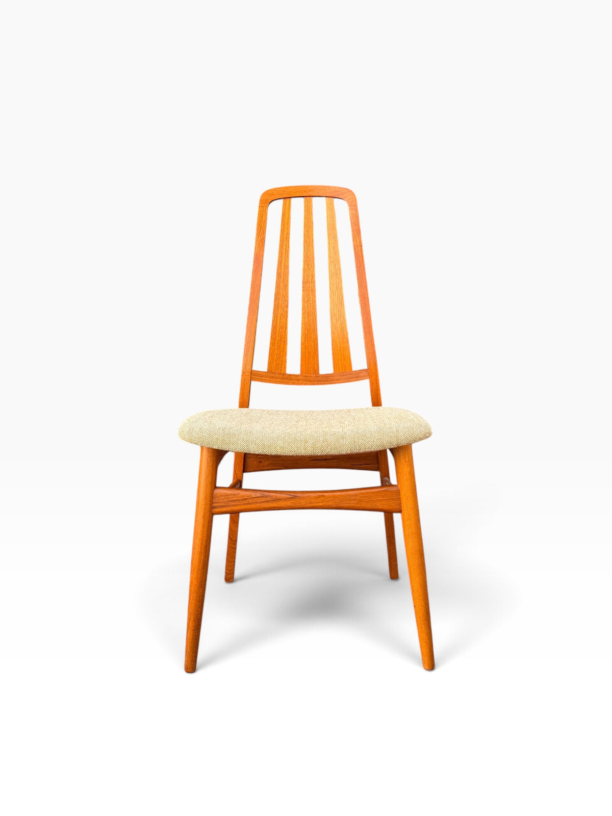 Niels Koefoed teak dining chair, front view