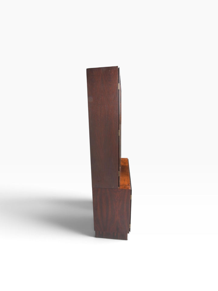 Rosewood hutch bookcase, opposite side profile