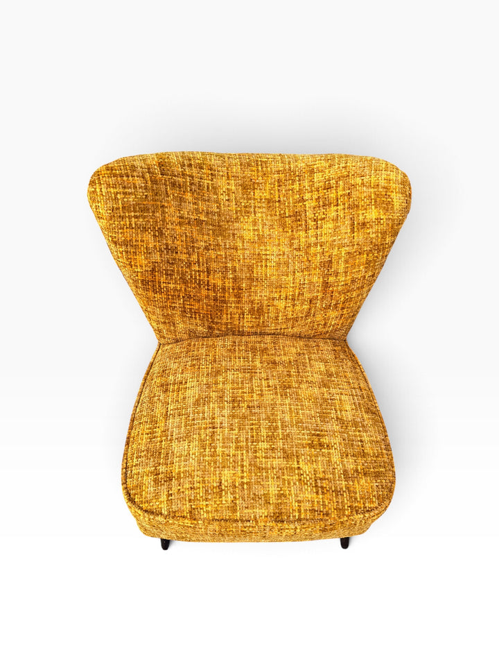Cocktail chair seat and back from above